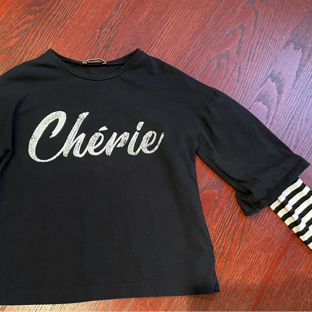 ElsyGirl Italy Cotton Stretchy Layered Top 10/12Y